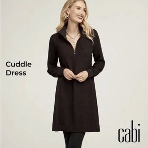 Cabi Cuddle Dress Sweater Dress Size Small Black Burgundy Fall 2021